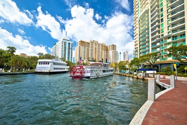 Fort Lauderdale Waterfront Tourist Cruise Boat View South Florida United — Stockfoto