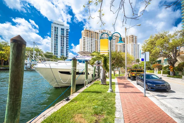 Fort Lauderdale Riverwalk Tourist Coastline View South Florida United States — Stockfoto
