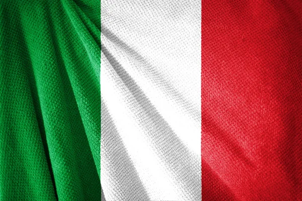 Italien Flagge Auf Handtuchoberfläche Abbildung Mit Ländersymbol — Stockfoto