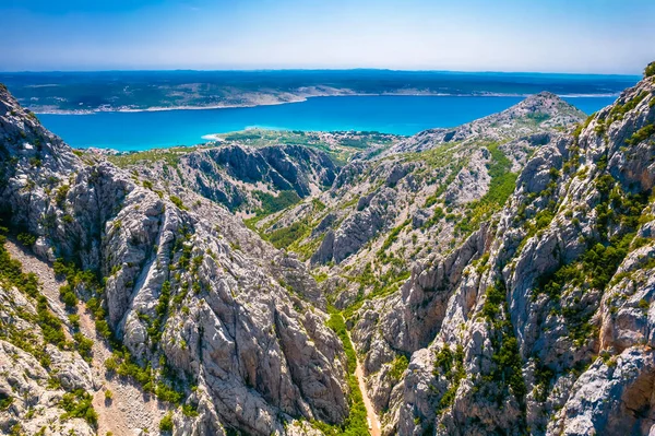 Paklenica Canyon National Park Velebit Mountain Aerial View Nature Croatia — Stock Photo, Image