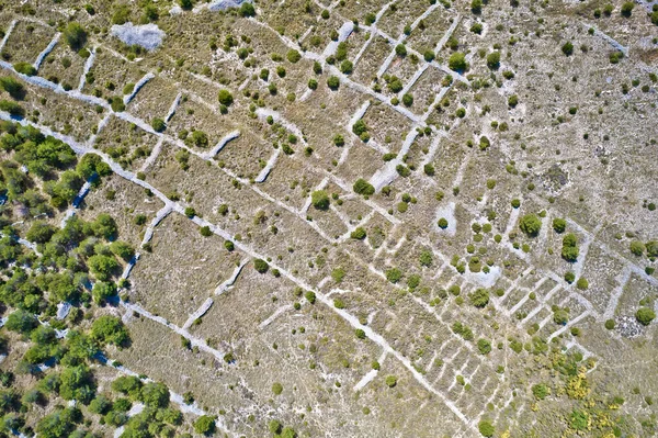 Aerial View Stone Desert Drywall Dalmatia Region Croatia — Stock Photo, Image