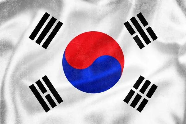 Grunge Illustration South Korea Flag Concept South Korea — Stock Photo, Image
