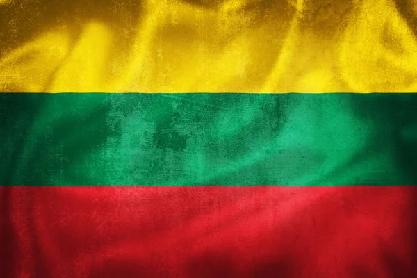 Grunge Boyutlu Litvanya Bayrağı Litvanya Konsepti — Stok fotoğraf