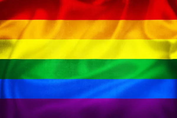 Lgbtq Pride Rainbow Grunge Flag Illustration Symbol Lesbian Gay Bisexual — Stock Photo, Image