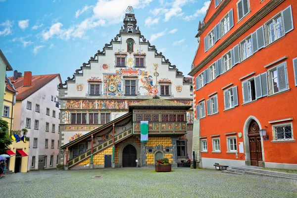 Oude Rathaus Stad Van Lindau Historische Architectuur Uitzicht Bodensee Meer — Stockfoto