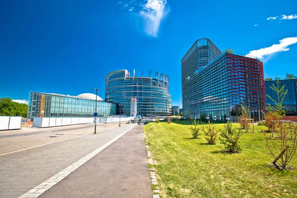 Edificio Del Parlamento Europeo Strasburgo Vista Regione Dell Alsazia Francia — Foto Stock