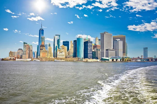 New York City Downtown Skyline View United States America — ストック写真