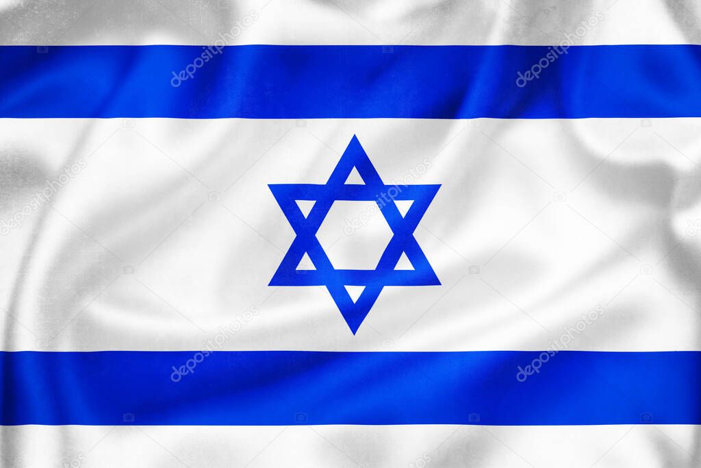 Grunge 3D illustration of Israel flag, concept of Israel 