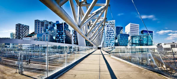 Architettura Contemporanea Oslo Vista Panoramica Edifici Moderni Nella Capitale Della — Foto Stock