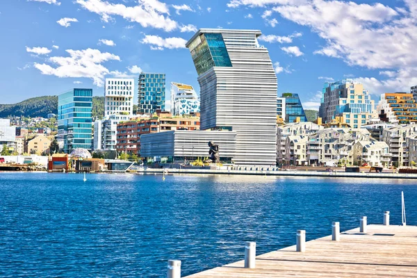 Zeitgenössische Architektur Von Oslo Waterfront Ansicht Moderne Gebäude Der Hauptstadt — Stockfoto