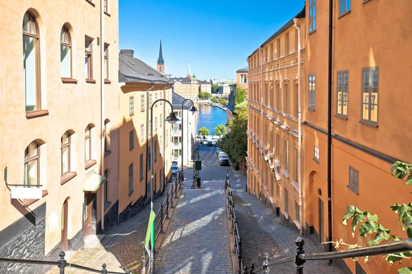 Pustegrand Escadas Estocolmo Vista Panorâmica Cidade Rua Capital Suécia — Fotografia de Stock