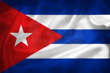 Grunge, Küba bayrağının 3D illüstrasyonu, Küba konsepti 