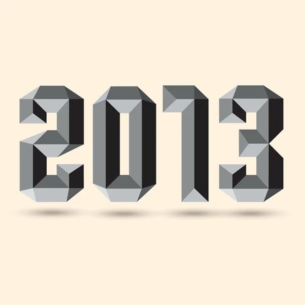 New 2013 year 3D figures — Stock Vector