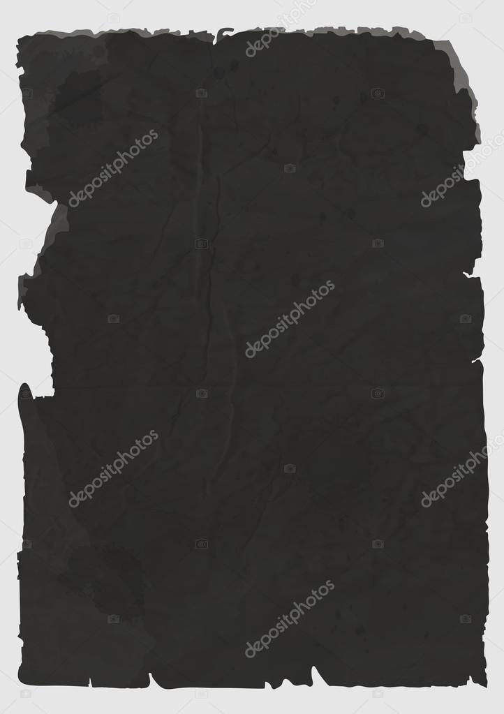 Vector sheet of black torn paper