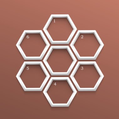 3D geometrik numaralandırılmış başlık sayfaları