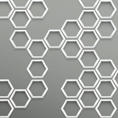 3d trendy geometric background with hexagons