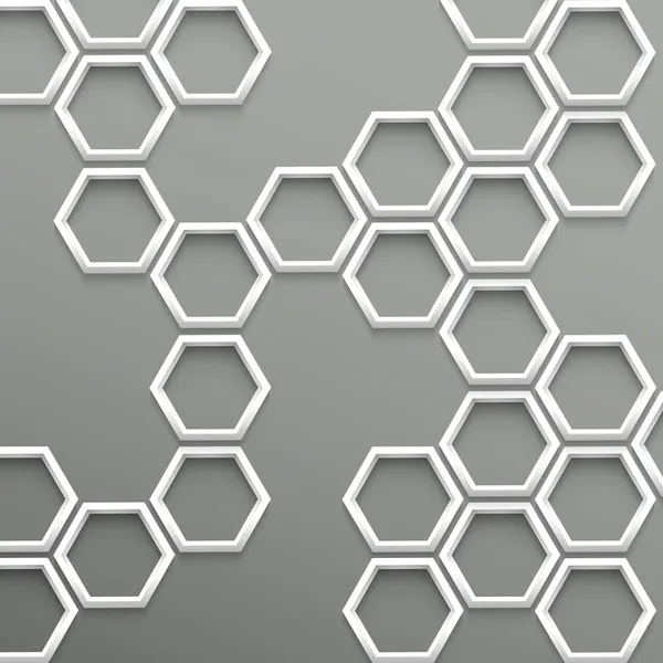 3d fondo geométrico de moda con hexágonos — Vector de stock