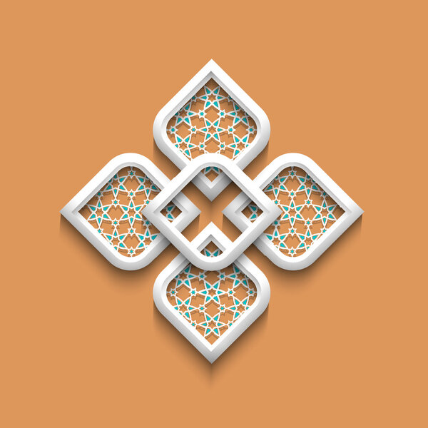 3d elegant pattern in arabic style