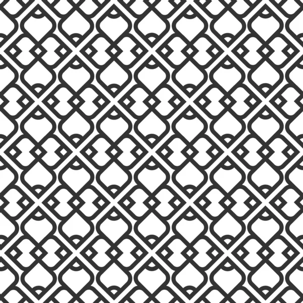 Black and white islamic seamless pattern — Stock Vector