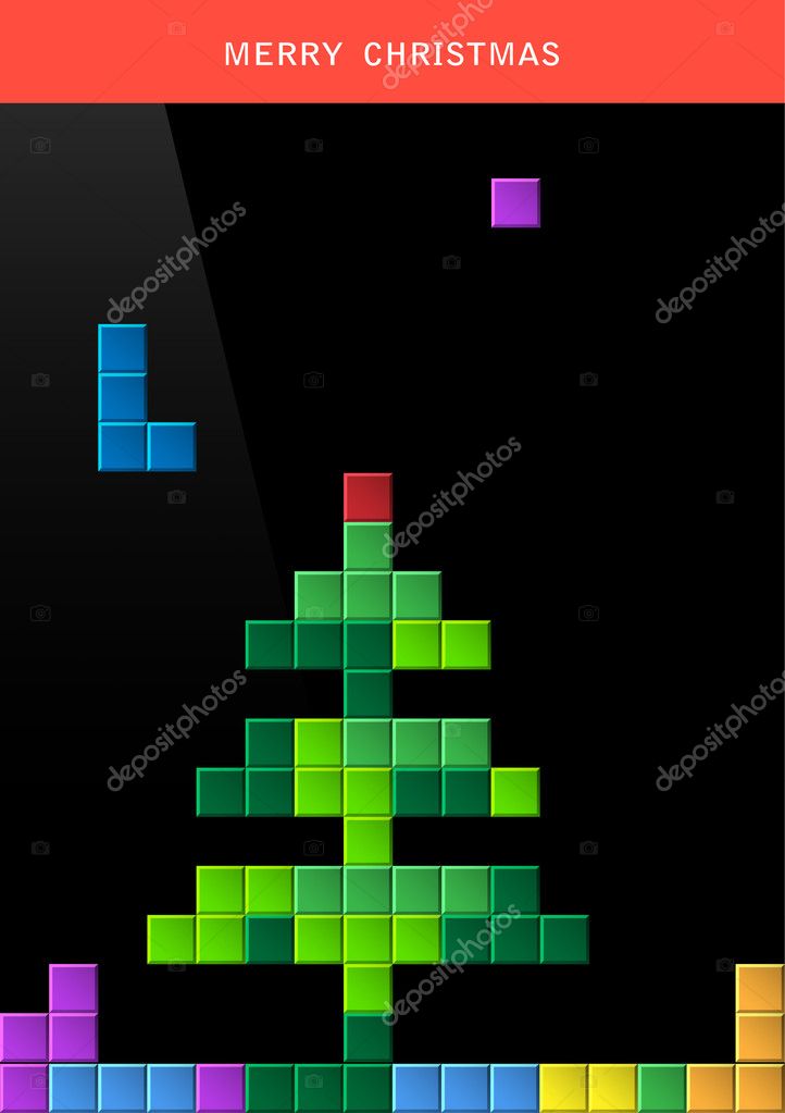 Weihnachtsbaum auf dem Computerbildschirm — Stockvektor © A-R-T-U-R