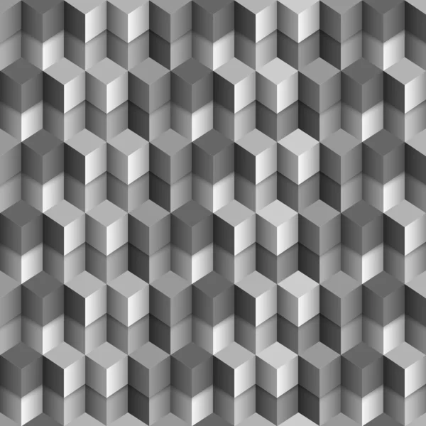 3d cubes monochromes fond — Image vectorielle