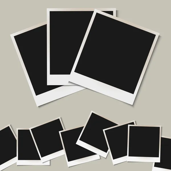 Vector set geïsoleerde fotoframes — Stockvector