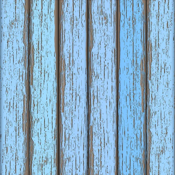 Vieille clôture en bois bleu clair — Image vectorielle