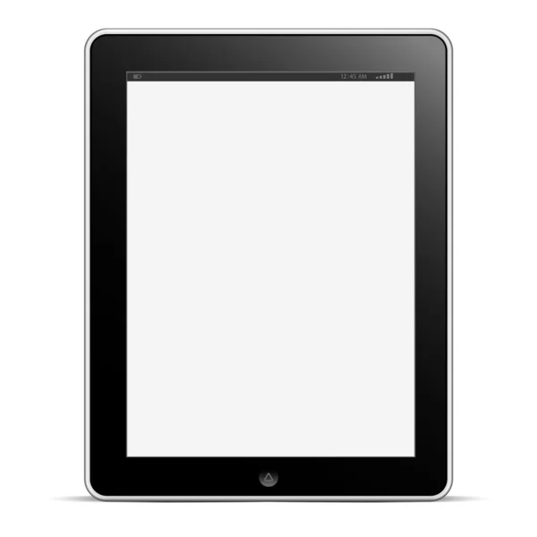 Tableta de computadora vectorial sobre fondo blanco — Vector de stock