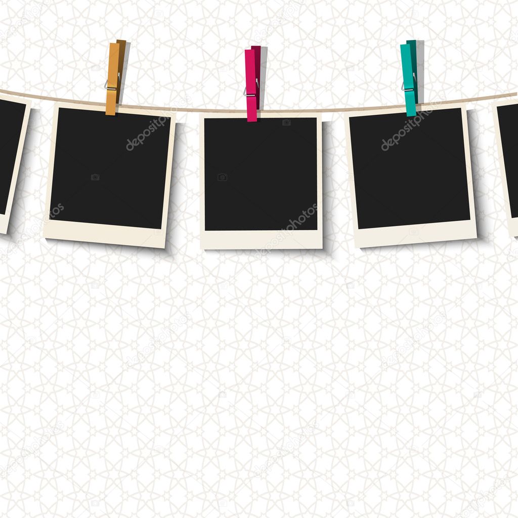 Photo Frames with clothespins