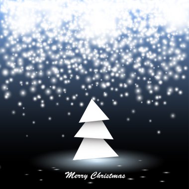 Kağıt Noel ağacı ışıkları ile