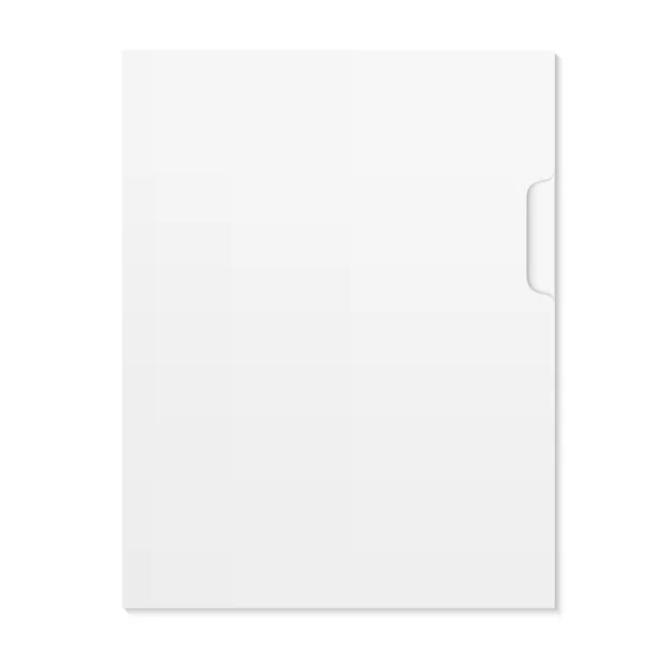 Documento y carpeta en blanco aislados en blanco — Vector de stock