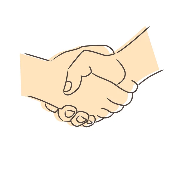 Drawing of handshake — Stock Vector