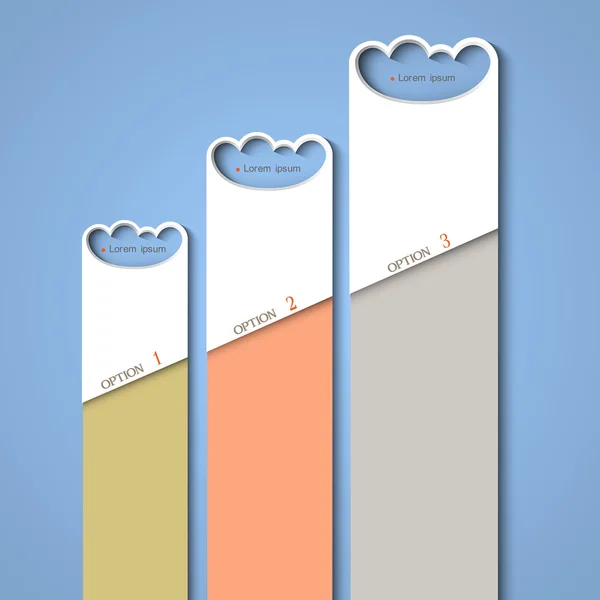 Progresso fundo de nuvens estilizadas — Vetor de Stock