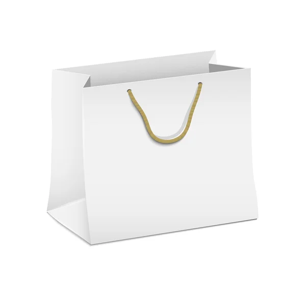 Vector saco de papel de compras branco — Vetor de Stock