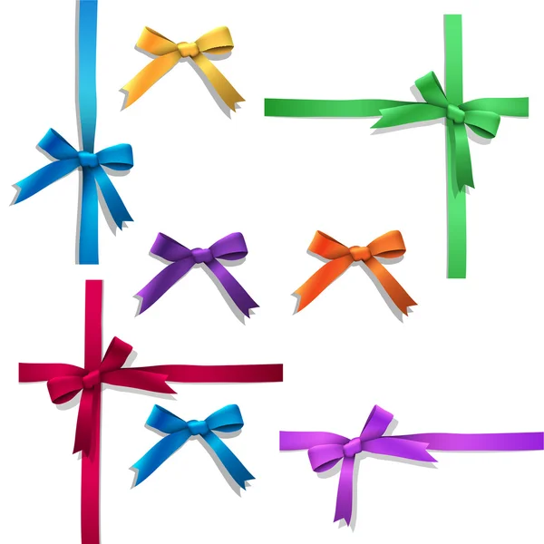 Vector set of ribbon bows — Stock Vector
