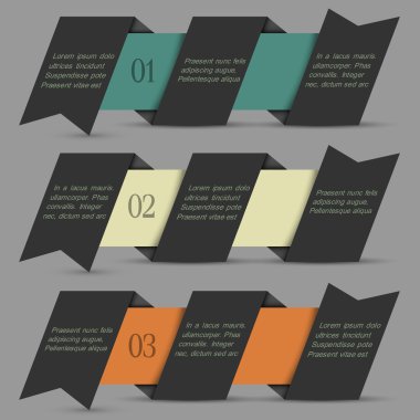 siyah origami kağıt sayılı afiş