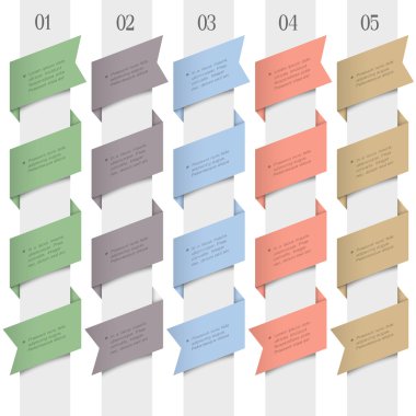 trendy afiş origami stilde numaralandırılır.