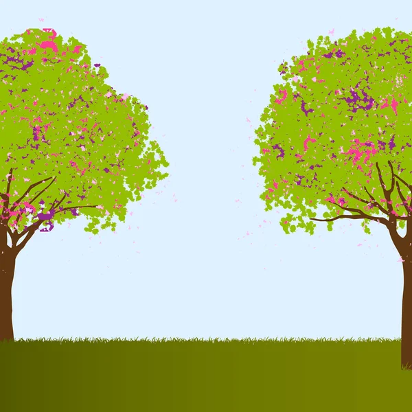 Beaux arbres — Image vectorielle