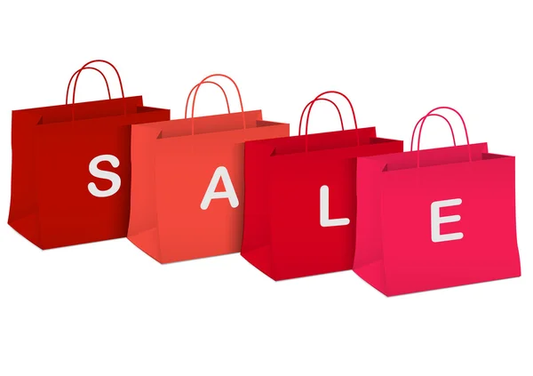 Seasonal sale - shopping bags — Stock Vector