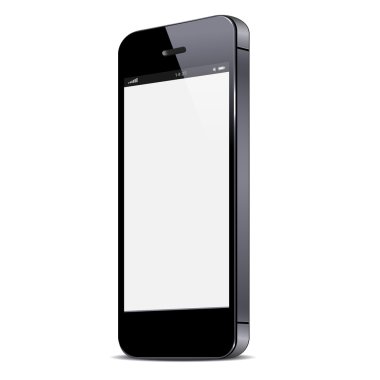 Beyaz arka plan üzerinde izole vektör akıllı telefon