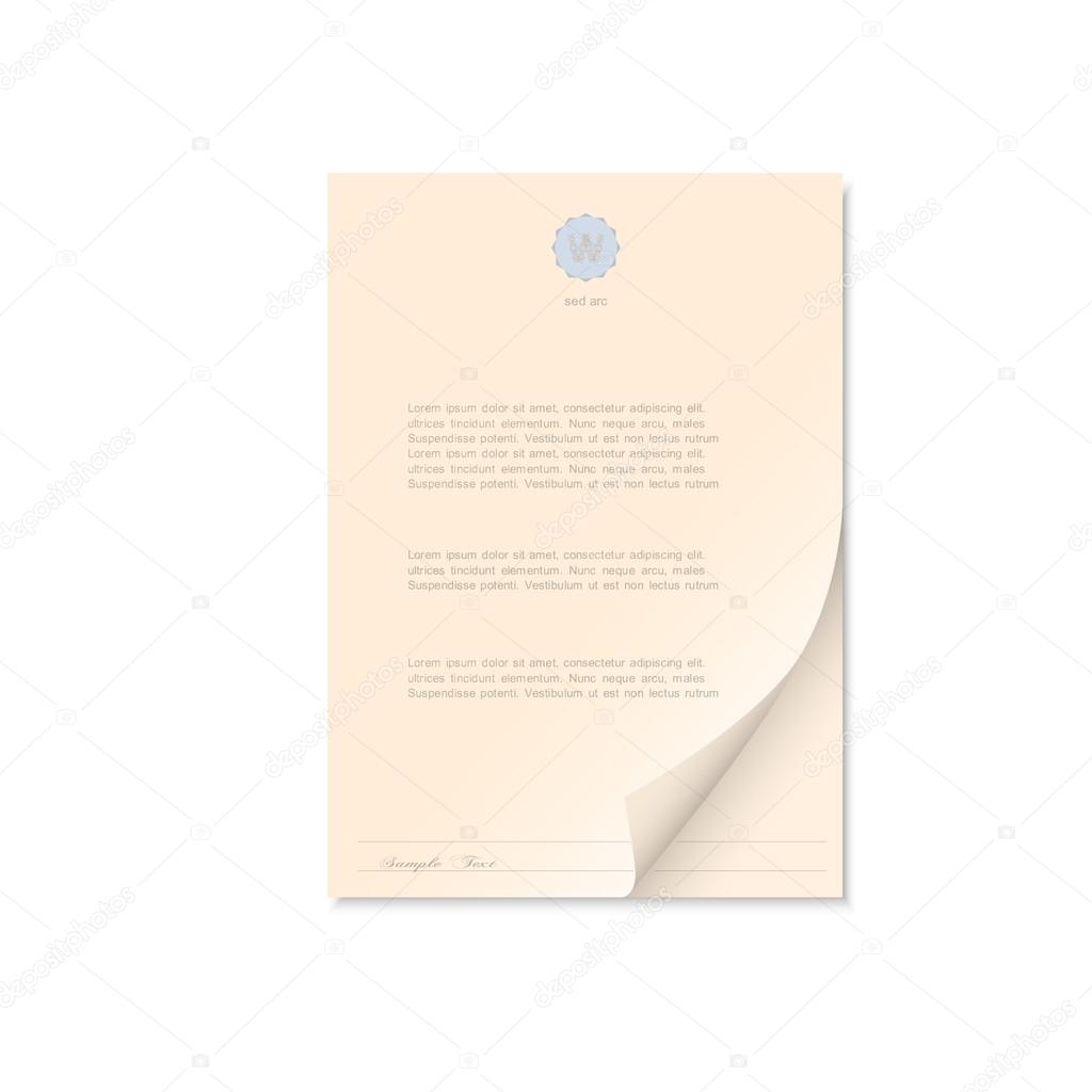 Document isolated on white