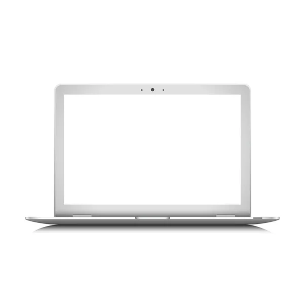 White laptop — Stock Vector