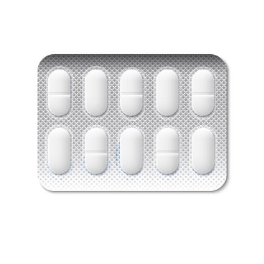 Pills in a blister pack clipart