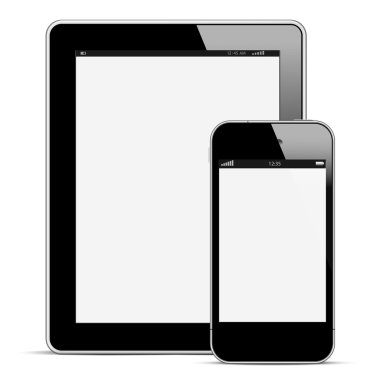 Modern dijital tablet pc ile mobil smartphone