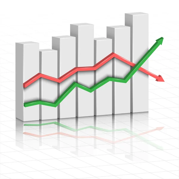 Diagramma vettoriale 3d — Vettoriale Stock