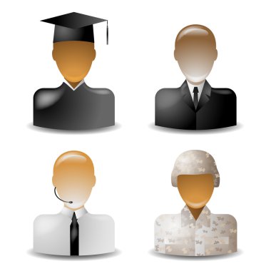 set 2 Cam simgeler meslek vektör