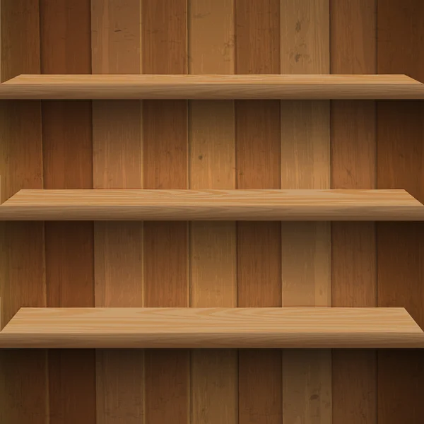 木制书架 — 图库矢量图片
