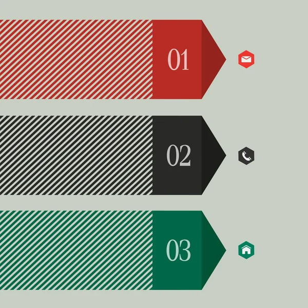 Trendy banner-pijl ontwerp voor infographics — Stockvector