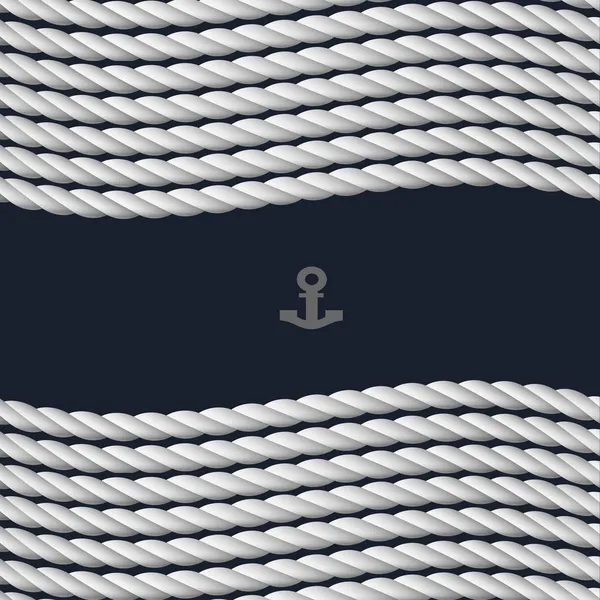 Vektor Hintergrund mit nautischen Seil — Stockvektor