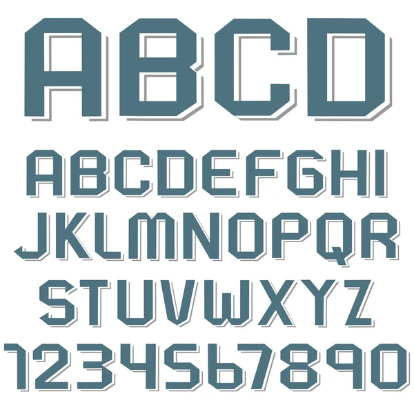 Klistermärken av alfabetet bokstäver och siffror — Stock vektor